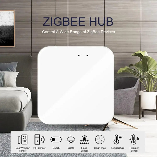 Planet Gates Tuya ZigBee Gateway Bridge, Wired/Wireless Smart Hub, Smart Life App Remote Control, Compatible with Alexa Google Home Assistant