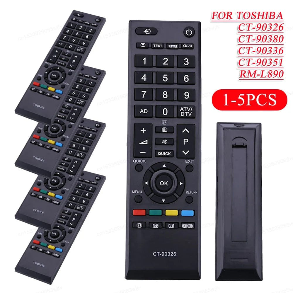 Planet Gates TV Remote Control for Toshiba CT-90326 CT-90380 CT-90336 CT-90351 RM-L890 LCD TV Stick Replacement 1PC 2PCS 3PCS 4PCS 5PCS