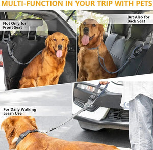 Planet Gates Two-in-one Nylon Adjustable Dogs Harness Collar Pet dog Accessories Pet Car Seat Belt Lead Leash Backseat Safety Belt