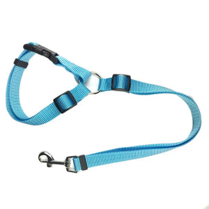 Planet Gates Two-in-one Nylon Adjustable Dogs Harness Collar Pet dog Accessories Pet Car Seat Belt Lead Leash Backseat Safety Belt