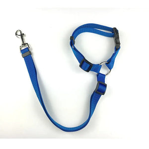 Planet Gates Two-in-one Nylon Adjustable Dogs Harness Collar Pet dog Accessories Pet Car Seat Belt Lead Leash Backseat Safety Belt