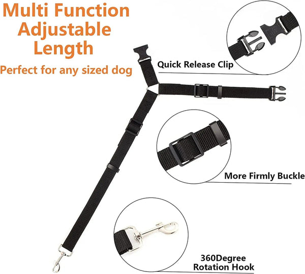 Planet Gates Two-in-one Nylon Adjustable Dogs Harness Collar Pet dog Accessories Pet Car Seat Belt Lead Leash Backseat Safety Belt