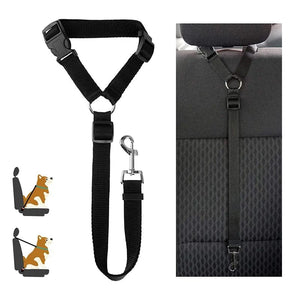 Planet Gates Two-in-one Nylon Adjustable Dogs Harness Collar Pet dog Accessories Pet Car Seat Belt Lead Leash Backseat Safety Belt