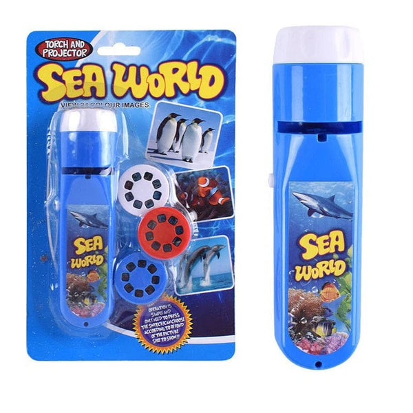 Planet Gates TY09 Projection Flashlight Children Projector Light Cute Cartoon Toy Night Photo Picture Light Bedtime Learning Fun Toys