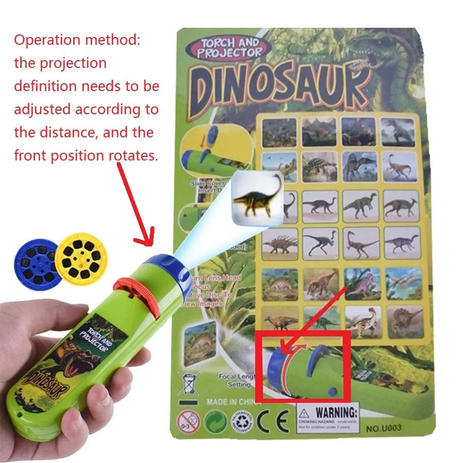 Planet Gates TY09 Projection Flashlight Children Projector Light Cute Cartoon Toy Night Photo Picture Light Bedtime Learning Fun Toys