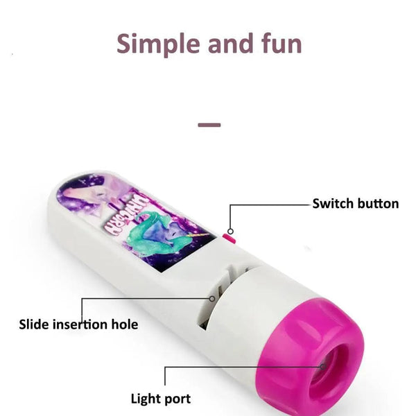 Planet Gates TY09 Projection Flashlight Children Projector Light Cute Cartoon Toy Night Photo Picture Light Bedtime Learning Fun Toys
