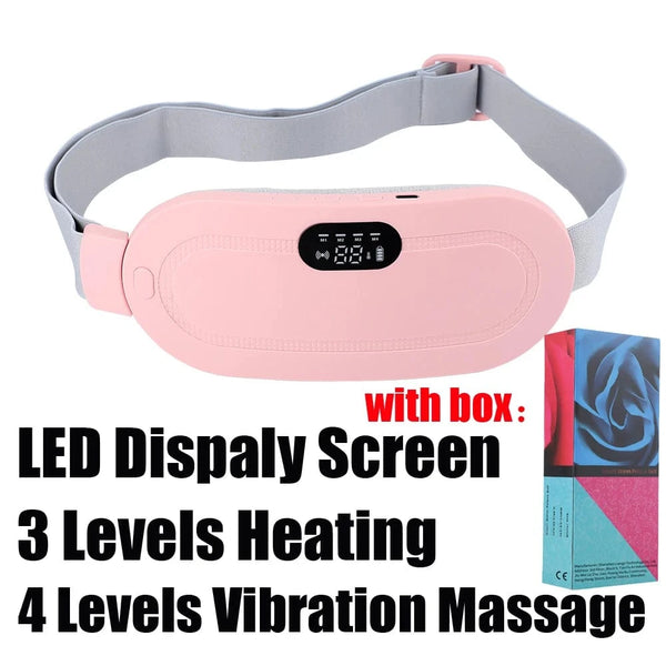 Planet Gates Type 1 Pink / france Electric Period Cramp Massager Vibrating Heating Belt for Menstrual Waist Stomach Abdominal Warm Palace Belt