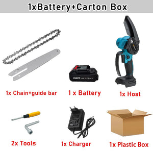 Planet Gates Type 2 Set / france 8 Inch Electric Chainsaw Brushless Rechargeable Chain Saw Woodworking Garden Mini Pruning Saw Power Tool for Makita 18V Battery