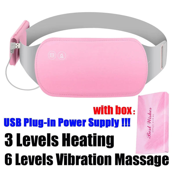 Planet Gates Type 3 / UNITED KINGDOM Electric Period Cramp Massager Vibrating Heating Belt for Menstrual Waist Stomach Abdominal Warm Palace Belt