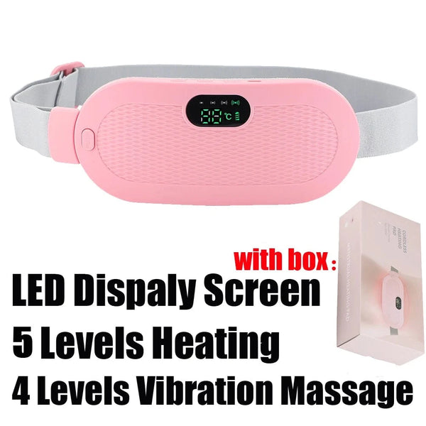 Planet Gates Type 4 Pink / UNITED KINGDOM Electric Period Cramp Massager Vibrating Heating Belt for Menstrual Waist Stomach Abdominal Warm Palace Belt