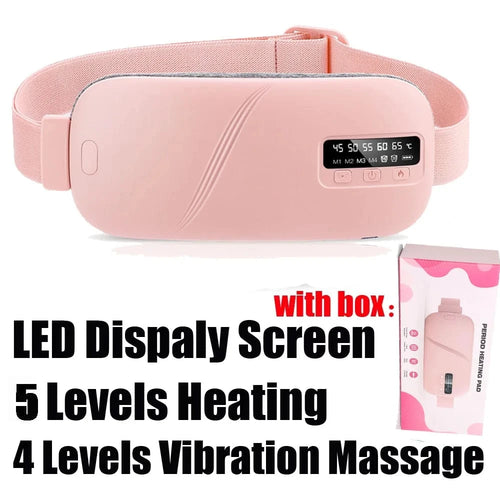 Planet Gates Type 5 Pink / france Electric Period Cramp Massager Vibrating Heating Belt for Menstrual Waist Stomach Abdominal Warm Palace Belt