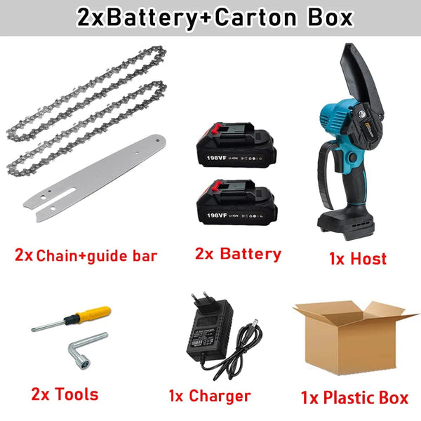 Planet Gates Type 5 Set / Poland 8 Inch Electric Chainsaw Brushless Rechargeable Chain Saw Woodworking Garden Mini Pruning Saw Power Tool for Makita 18V Battery
