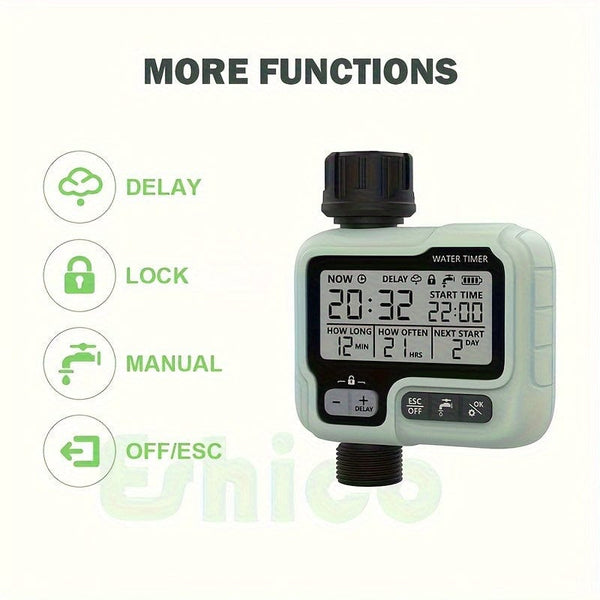 Planet Gates Type - A 1pc HCT-322 Automatic Water Timer Garden Digital Irrigation Machine Intelligent Sprinkler Timer Outdoor Use To Save Water &Time