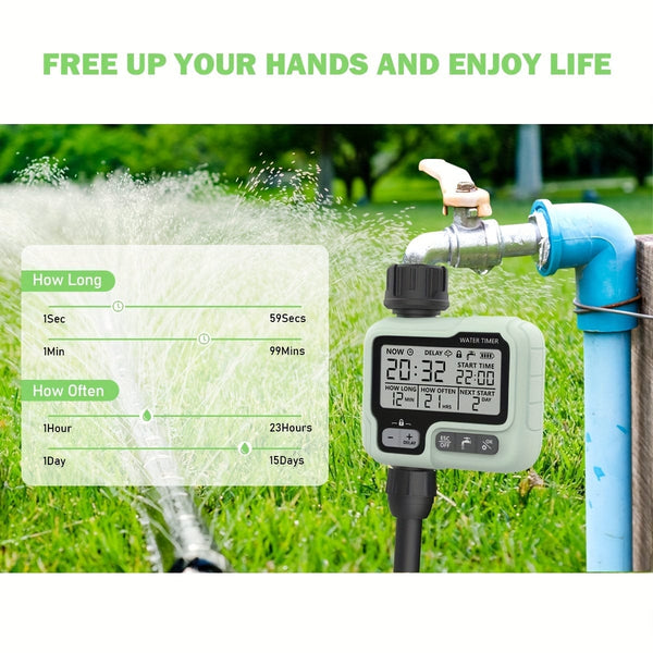 Planet Gates Type - A 1pc HCT-322 Automatic Water Timer Garden Digital Irrigation Machine Intelligent Sprinkler Timer Outdoor Use To Save Water &Time
