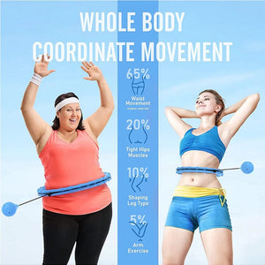 Planet Gates Type A Blue 18 Section Adjustable Sport Hoops Abdominal Thin Waist Exercise Detachable Massage Hoops Fitness Circle Gym Training Weight Loss