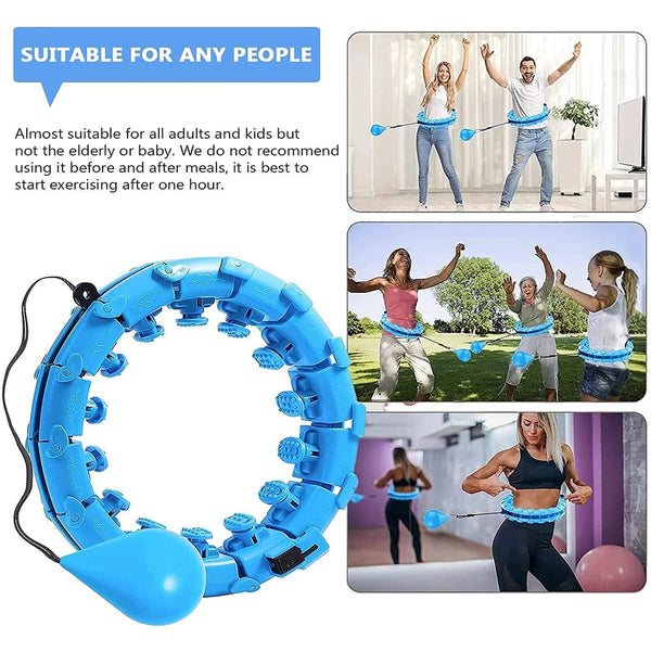 Planet Gates Type A Blue 18 Section Adjustable Sport Hoops Abdominal Thin Waist Exercise Detachable Massage Hoops Fitness Circle Gym Training Weight Loss