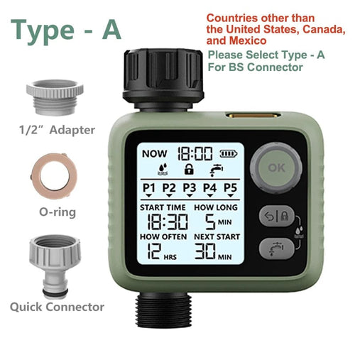 Planet Gates Type - A / CHINA Eshico New Style Water Timer Knob Easier to Operate LED Backlight Dark Night Guardian Rain Sensing More Intelligent Garden Tools