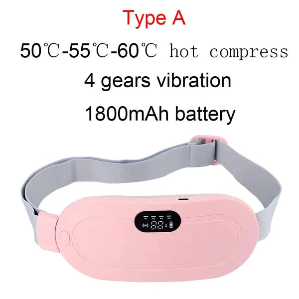 Planet Gates Type A pink / france Electric Menstrual Period Cramp Massager Heating Pad Belt for Female Waist Abdominal Warm Palace Belt Massage Device Vibration