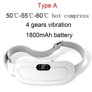 Planet Gates Type A white / france Electric Menstrual Period Cramp Massager Heating Pad Belt for Female Waist Abdominal Warm Palace Belt Massage Device Vibration