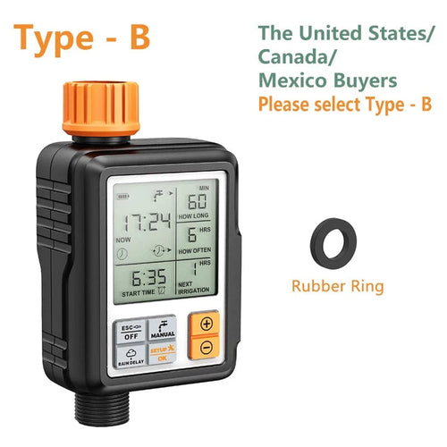 Planet Gates Type-B / CHINA Eshico Hot Selling Garden Intelligent Irrigation System Outdoor Rain Delay Water Timer Automatic Digital Sprinkler Controller