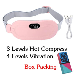 Planet Gates Type B Pink / Australia Electric Period Cramp Relief Massager Vibrating Heating Pad for Menstrual Pain Waist Stomach Abdominal Warm Palace Belt