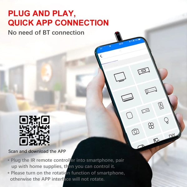 Planet Gates Type-C Connector Smart Phone Infrared Transmitter Universal Mini Remote Controller Replacement for iOS Smartphone TV Air Conditioner Fan Camera