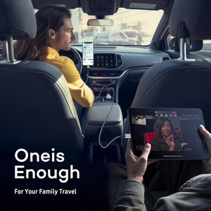 Planet Gates Type C + USB 100W(max ) 100W Fast Charging Car Charger, Hidden Car Charger, Mini Pull Ring Car Charger, Dual Port Cigarette Lighter Car Charger Adapter, Easy To Carry And Charge Your Phone.