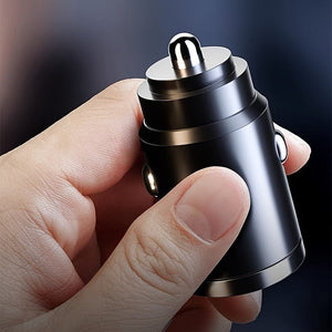 Planet Gates Type C + USB 100W(max ) 100W Fast Charging Car Charger, Hidden Car Charger, Mini Pull Ring Car Charger, Dual Port Cigarette Lighter Car Charger Adapter, Easy To Carry And Charge Your Phone.