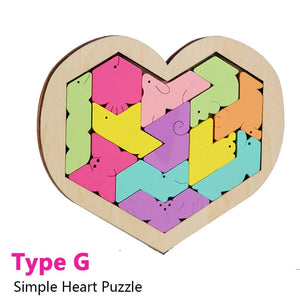 Planet Gates Type G(Heart Puzzle) 3D Wooden Puzzle DIY Assemble Mechanical Marble Run Gear Model Building Kit Steam Science Puzzles Educational Toys Gift for Kids