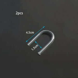 Planet Gates U shape 2pcs/lot 4mm Acrylic Aquarium Connector Straight U Shape Tube Elbow Fish Tank Air Pump Air Tube Filter Connecting Accessories