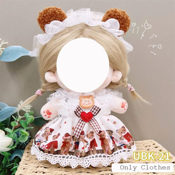 Planet Gates UBK-21 / Only clothes / CHINA Cute Dres Jk Uniform Clothes for 20cm Cotton Plush Lolita Dress Up Clothing Skirt Fashion Casual Suit Socks Girl Toy Accessories