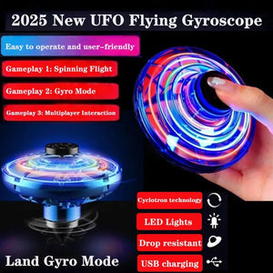 Planet Gates UFO Fingertip Gyroscope Sensing Toy, Fun Floating Luminous Gyroscope Stress Reducing Toy Children's Birthday Toy Gift