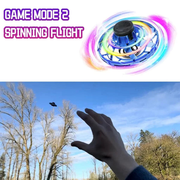 Planet Gates UFO Fingertip Gyroscope Sensing Toy, Fun Floating Luminous Gyroscope Stress Reducing Toy Children's Birthday Toy Gift
