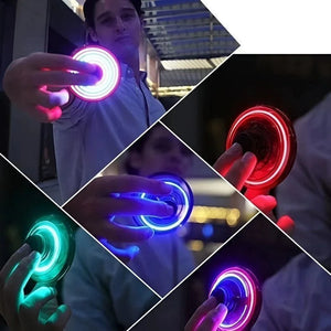 Planet Gates UFO Fingertip Gyroscope Sensing Toy, Fun Floating Luminous Gyroscope Stress Reducing Toy Children's Birthday Toy Gift