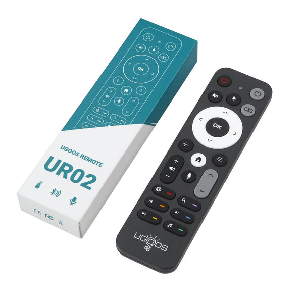 Planet Gates UGOOS UR02 BT Remote Control Voice Control Replacement for Ugoos TOX1 TOX3 TOX4 AM8 PRO AM6B PLUS X4 X4Q Cube Pro Extra TV Box
