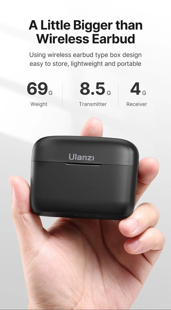 Planet Gates Ulanzi J12 Wireless Lavalier Microphone Lapel Microphones Set Short Video Recording Mini Mic For iPhone Android Live Broadcast