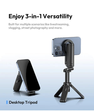 Planet Gates Ulanzi JJ03 Magnetic Phone Tripod Wireless Phone Grip Selfie Stick Desktop Tripod for iPhone 16 15 14 13 Pro Pro Max