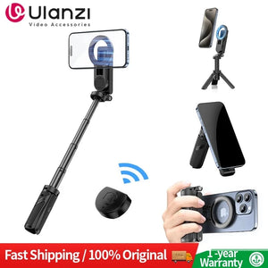 Planet Gates Ulanzi JJ03 Magnetic Selfie Stick Phone Tripod For iPhone 16 15 14 13 12 Pro Max Magsafe Smartphone Wireless Grip Desktop Stand