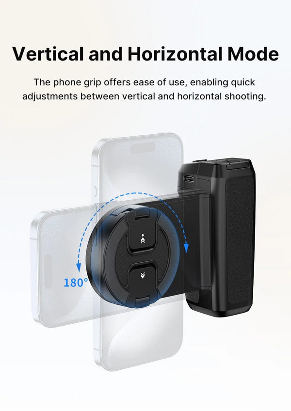 Planet Gates Ulanzi MA35 MagSafe Bluetooth Shutter Smartphone Camera Handle Grip Selfie Stablizer Vertical Horizontal Shooting for Phone