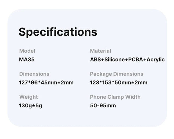 Planet Gates Ulanzi MA35 MagSafe Bluetooth Shutter Smartphone Camera Handle Grip Selfie Stablizer Vertical Horizontal Shooting for Phone