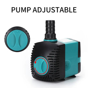 Planet Gates Ultra-Quiet 3-60W Submersible Water Fountain Pump Filter Fish Pond Aquarium Water Pump Tank Fountain EU US 220V-240V