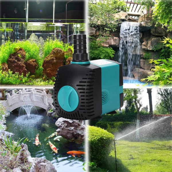 Planet Gates Ultra-Quiet 3-60W Submersible Water Fountain Pump Filter Fish Pond Aquarium Water Pump Tank Fountain EU US 220V-240V