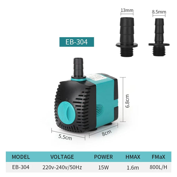 Planet Gates Ultra-Quiet 3-60W Submersible Water Fountain Pump Filter Fish Pond Aquarium Water Pump Tank Fountain EU US 220V-240V