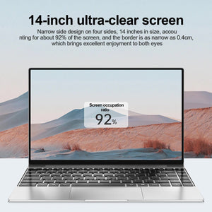 Planet Gates Ultra Slim Laptop 14.1" 16GB RAM 2TB SSD Intel N3700 Notebook Gamer  1920*1080  Display Office Study Computer PC Windows 11 Pro