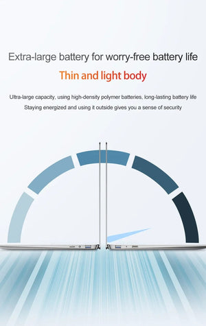 Planet Gates Ultra Slim Laptop 14.1" 16GB RAM 2TB SSD Intel N3700 Notebook Gamer  1920*1080  Display Office Study Computer PC Windows 11 Pro