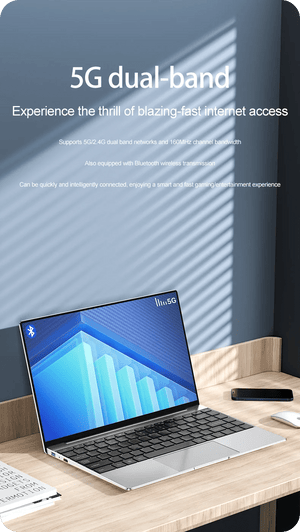 Planet Gates Ultra Slim Laptop 14.1" 16GB RAM 2TB SSD Intel N3700 Notebook Gamer  1920*1080  Display Office Study Computer PC Windows 11 Pro