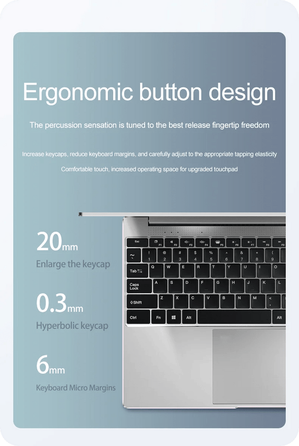 Planet Gates Ultra Slim Laptop 14.1" 16GB RAM 2TB SSD Intel N3700 Notebook Gamer  1920*1080  Display Office Study Computer PC Windows 11 Pro
