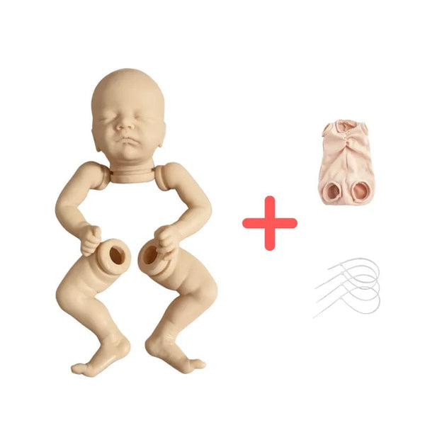 Planet Gates Unfinished Doll Kit 17 Inch Unpainted Vinyl Reborn Doll Charlotte Mold Parts Newborn Doll Kit Unassembled Doll Accessories With Cloth Body