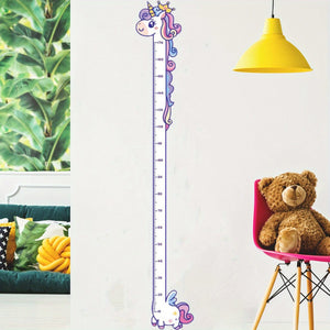 Planet Gates Unicorn 1pc Unicorn Giraffe Dinosaur Height Wall Sticker - Creative Cartoon Measuring Height Sticker For Room And Home Decor - Self-Adhesive And Removable