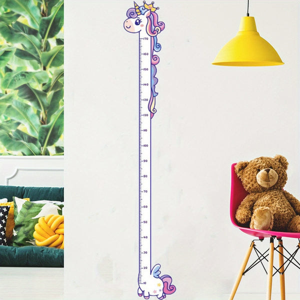 Planet Gates Unicorn 1pc Unicorn Giraffe Dinosaur Height Wall Sticker - Creative Cartoon Measuring Height Sticker For Room And Home Decor - Self-Adhesive And Removable